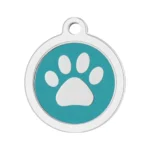 Custom Blue Paw Print Pet ID Tag