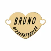 Custom Engraved Gold-Tone Heart Pendant for Women - Image 2