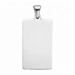 Custom Rectangular Silver Pendant