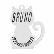 Custom Silver Cat Shape ID Tag - Image 2