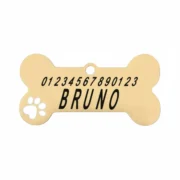 Custom Gold-Tone Bone Pet ID Tag (M) - Image 2