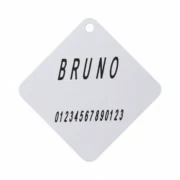 Custom Silver Square Pet ID Tag - Image 2