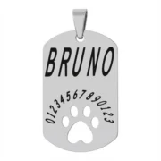 Custom Paw Print Dog ID Tag (L) - Image 2