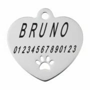 Custom Heart Paw Print Cut-Out ID Tag - Image 2