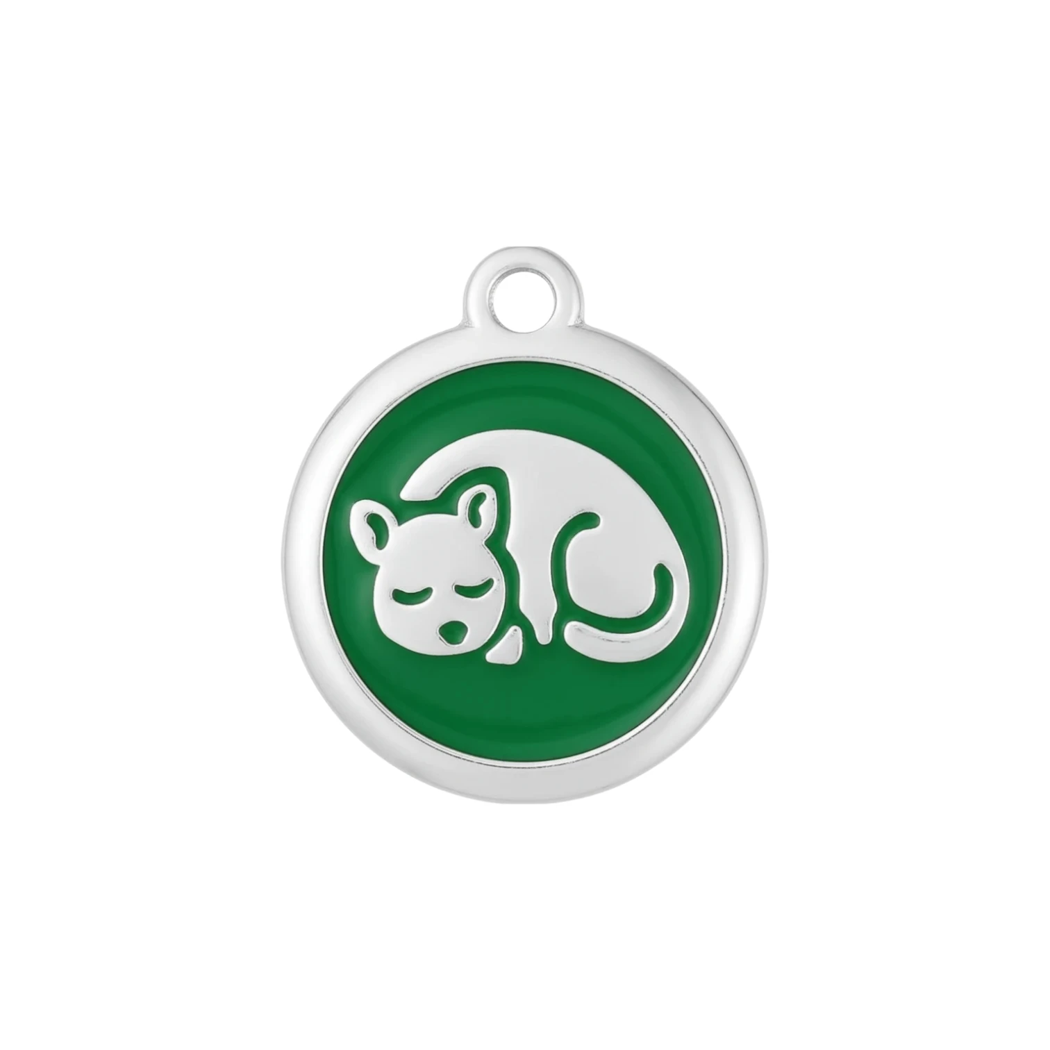 1 Medaglietta verde per gatti - immagine 1