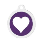 Custom Purple Heart Print Pet ID Tag