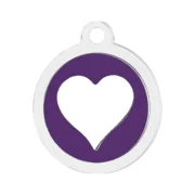 Custom Purple Heart Print Pet ID Tag