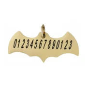 Custom Bat Gold-Tone Pet ID Tag - Image 3