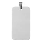 Custom Rectangular Military-Style Pendant (L)