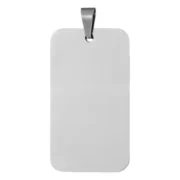 Custom Rectangular Military-Style Pendant (L)