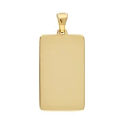 Custom Rectangular Gold-Tone Pendant