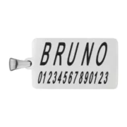 Custom Rectangular Silver Pendant - Image 2