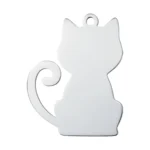 Custom Silver Cat Shape ID Tag