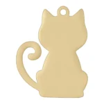 Custom Gold Tone Cat Shape ID Tag