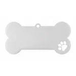 Custom Silver Bone Pet ID Tag (M)
