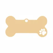 Custom Gold-Tone Bone Pet ID Tag (M)