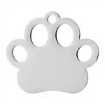 Custom Paw Print Cut-Out Pet ID Tag (L)