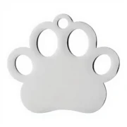 Custom Paw Print Cut-Out Pet ID Tag (L)