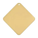 Custom Gold-Tone Square Pet ID Tag (M)