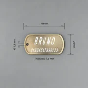 Custom Vintage Style Dog ID Tag - Image 3