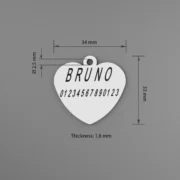 Custom Heart Pet ID Tag - Image 4