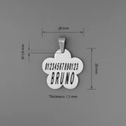 Custom Flower Unisex Pendant - Image 3