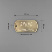 Vintage Style Dog ID Tag - Image 5