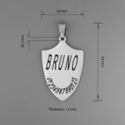 Custom Shield Unisex Pendant - Image 3