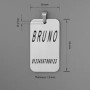 Custom Rectangular Military-Style Pendant (L) - Image 3