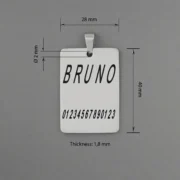 Custom Rectangular Military-Style Pendant (M) - Image 3