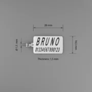 Custom Rectangular Silver Pendant - Image 3