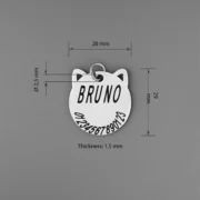 Custom Cat Head ID Tag - Image 4