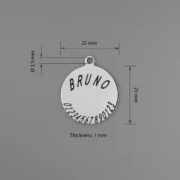 Custom Round Pet ID Tag (S) - Image 4