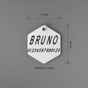 Custom Hexagon Pet ID Tag - Image 4