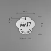 Custom Paw Print Pet ID Tag (M) - Image 4