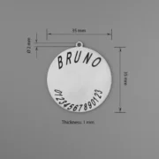 Custom Round Pet ID Tag (L) - Image 4