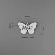 Custom Butterfly Pet ID Tag - Image 5