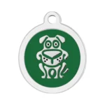 Custom Green Round Dog ID Tag