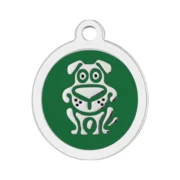 Custom Green Round Dog ID Tag