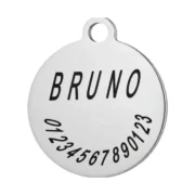 Custom Blue Round Dog ID Tag - Image 2